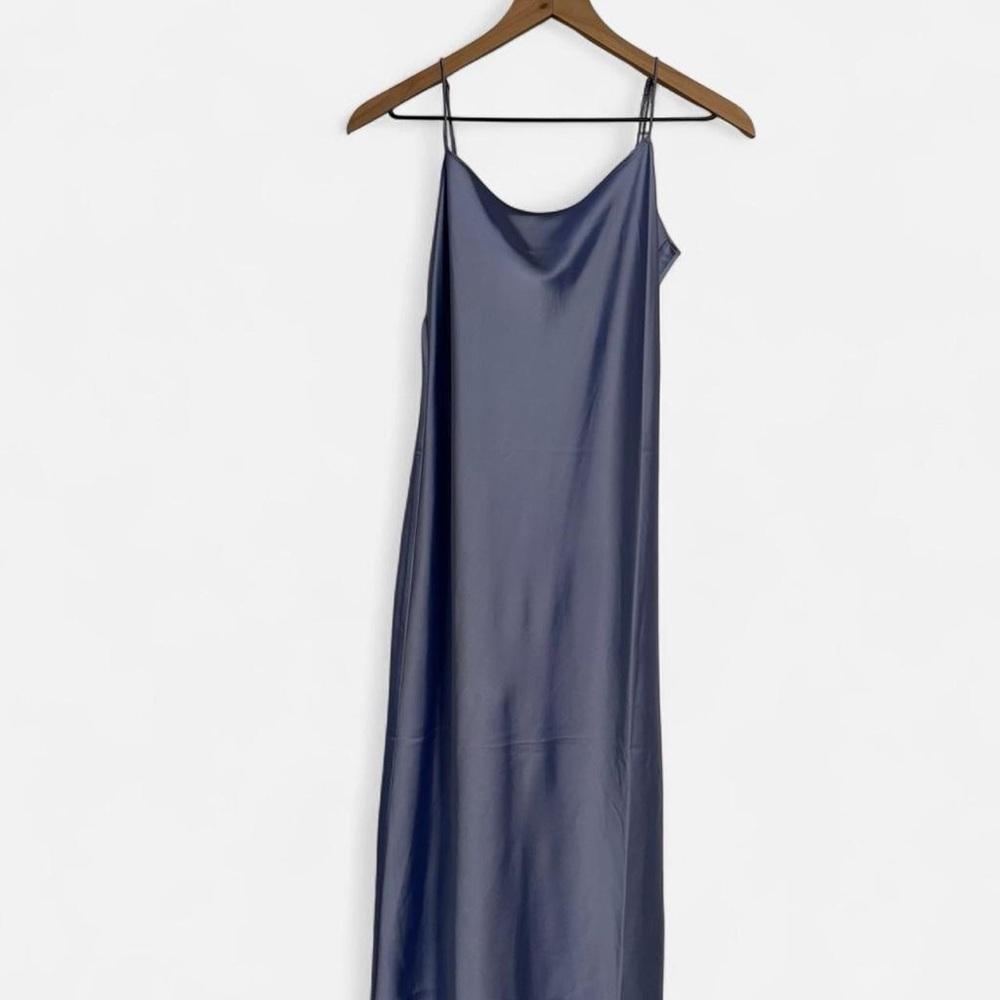 J. Crew Light Blue Satin Dress